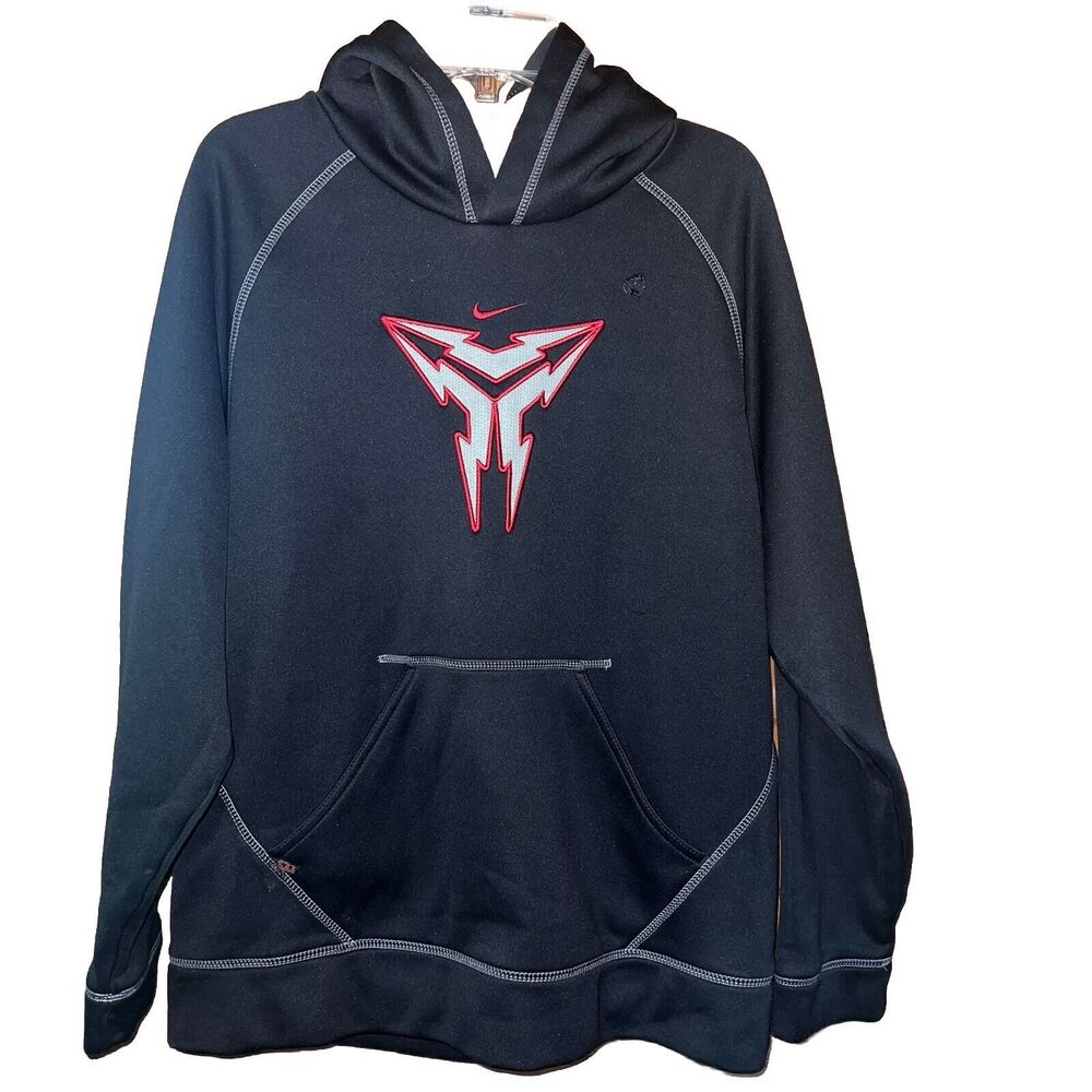 Nike Boys Black Hoodie Pullover Sweatshirt Therm Fit Size XL